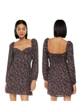 Wilfred Novella Dress Puff-sleeve mini dress with slit Sz 2 NEW